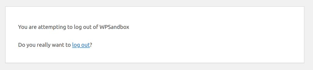 WordPress Confirm Logout