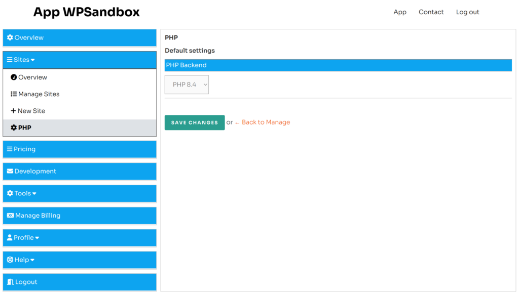Wpsandbox Php Backend Defaults